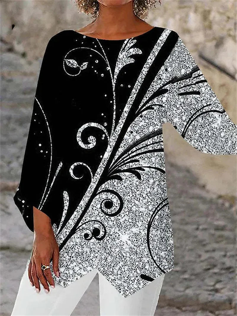 Soraya Long Sleeve Graphic Top