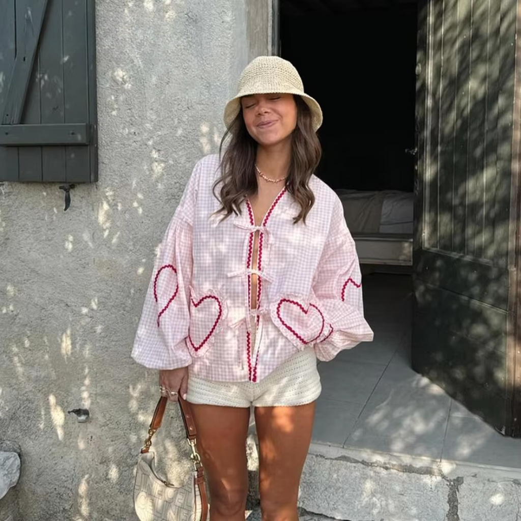 GRACIE Heart Print Blouse