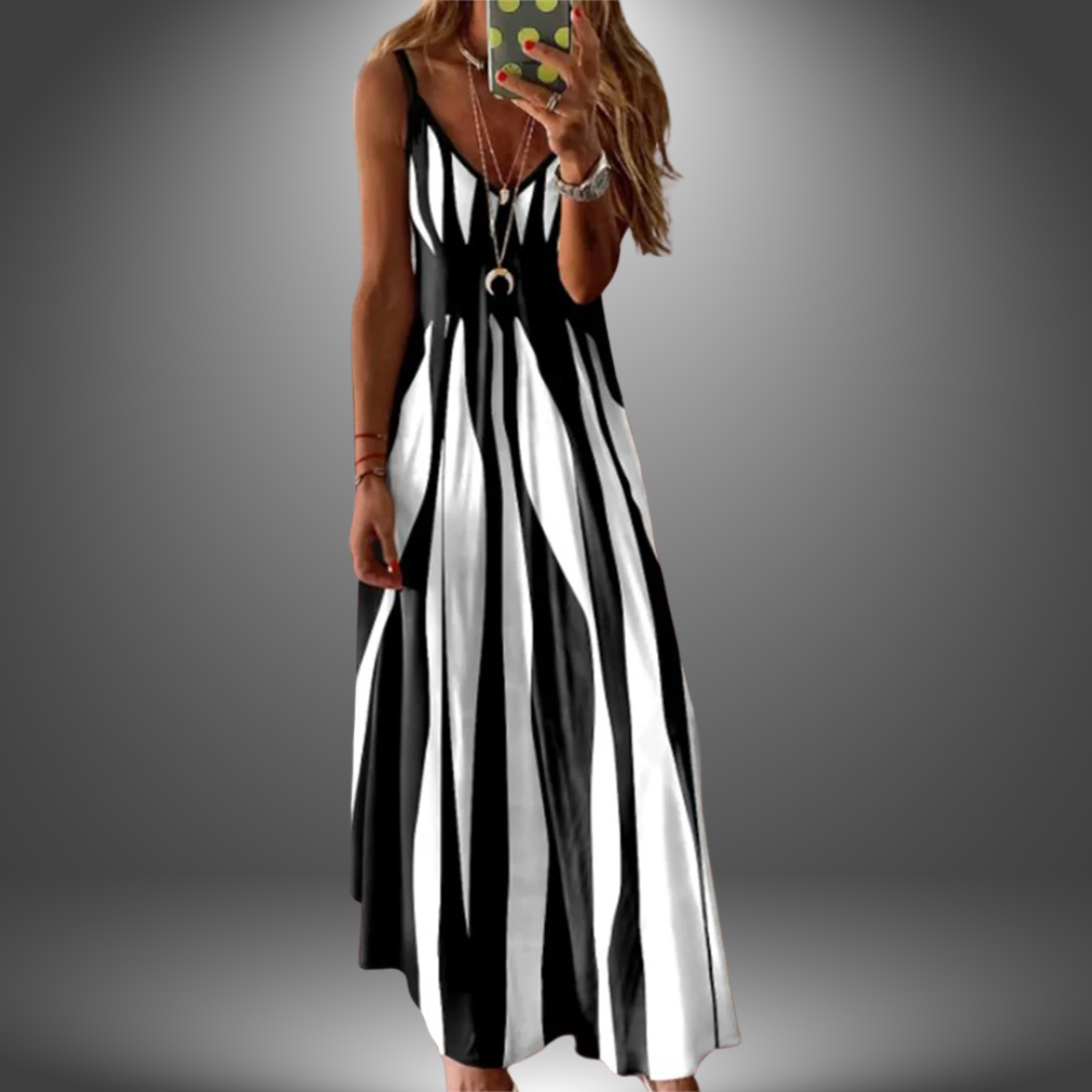 Lylou | Chic Sleeveless Striped Maxi Dress