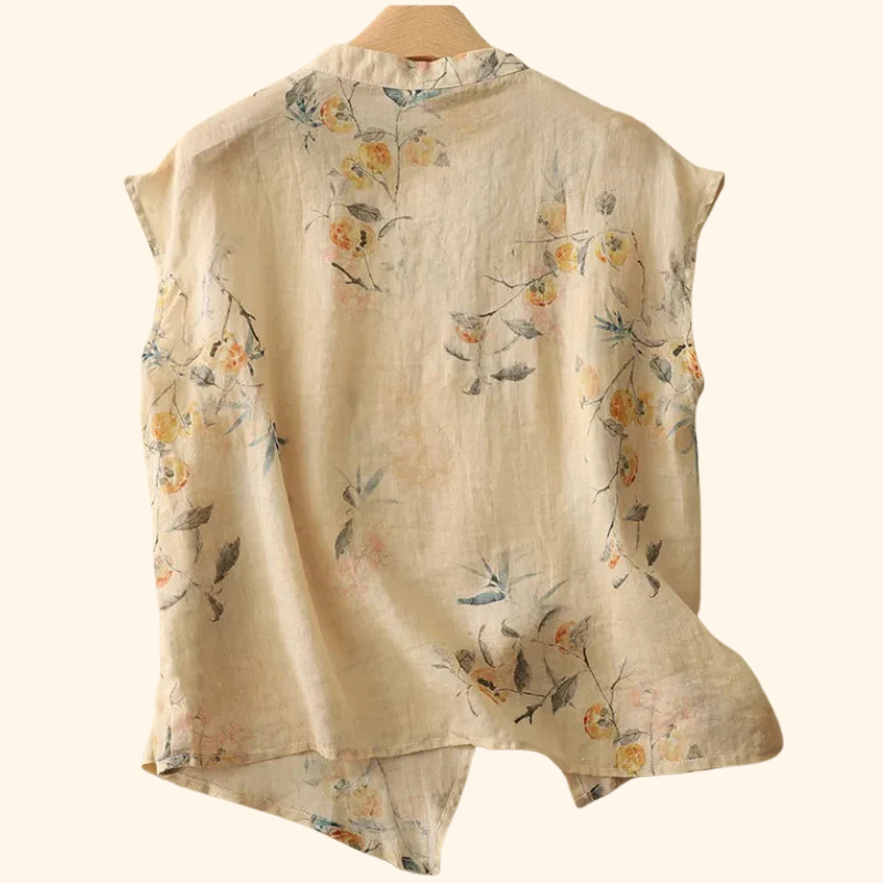 AMANDA COTTON LINEN BLOUSE