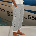 Caitlin | Chic Striped Button Trousers
