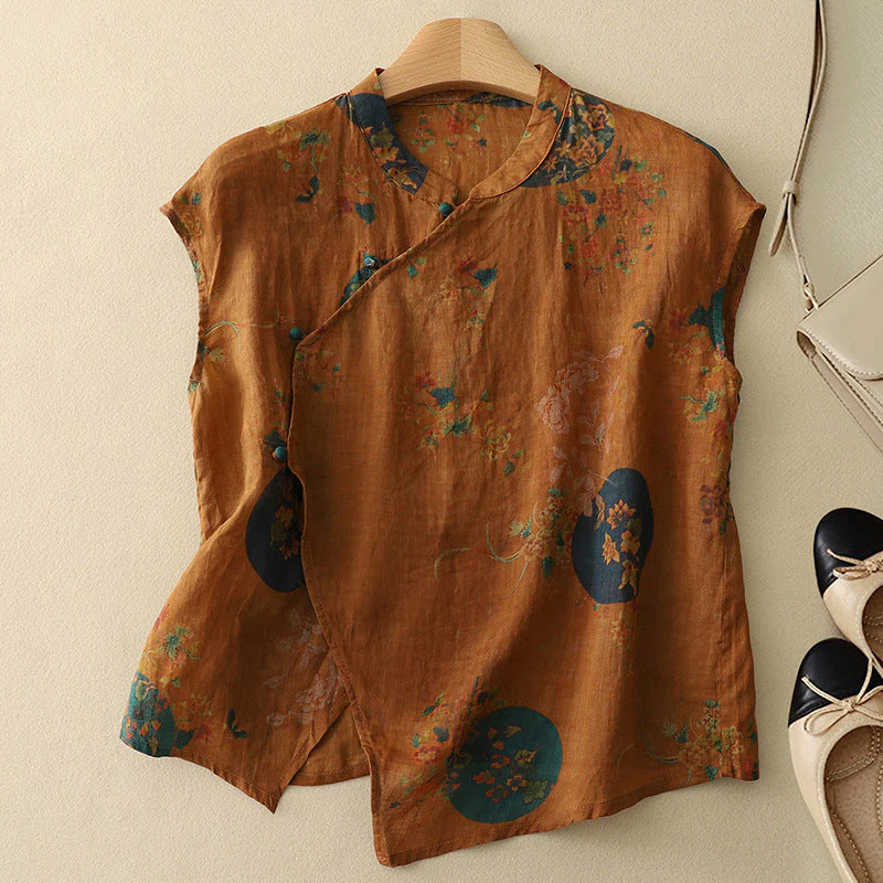 AMANDA COTTON LINEN BLOUSE