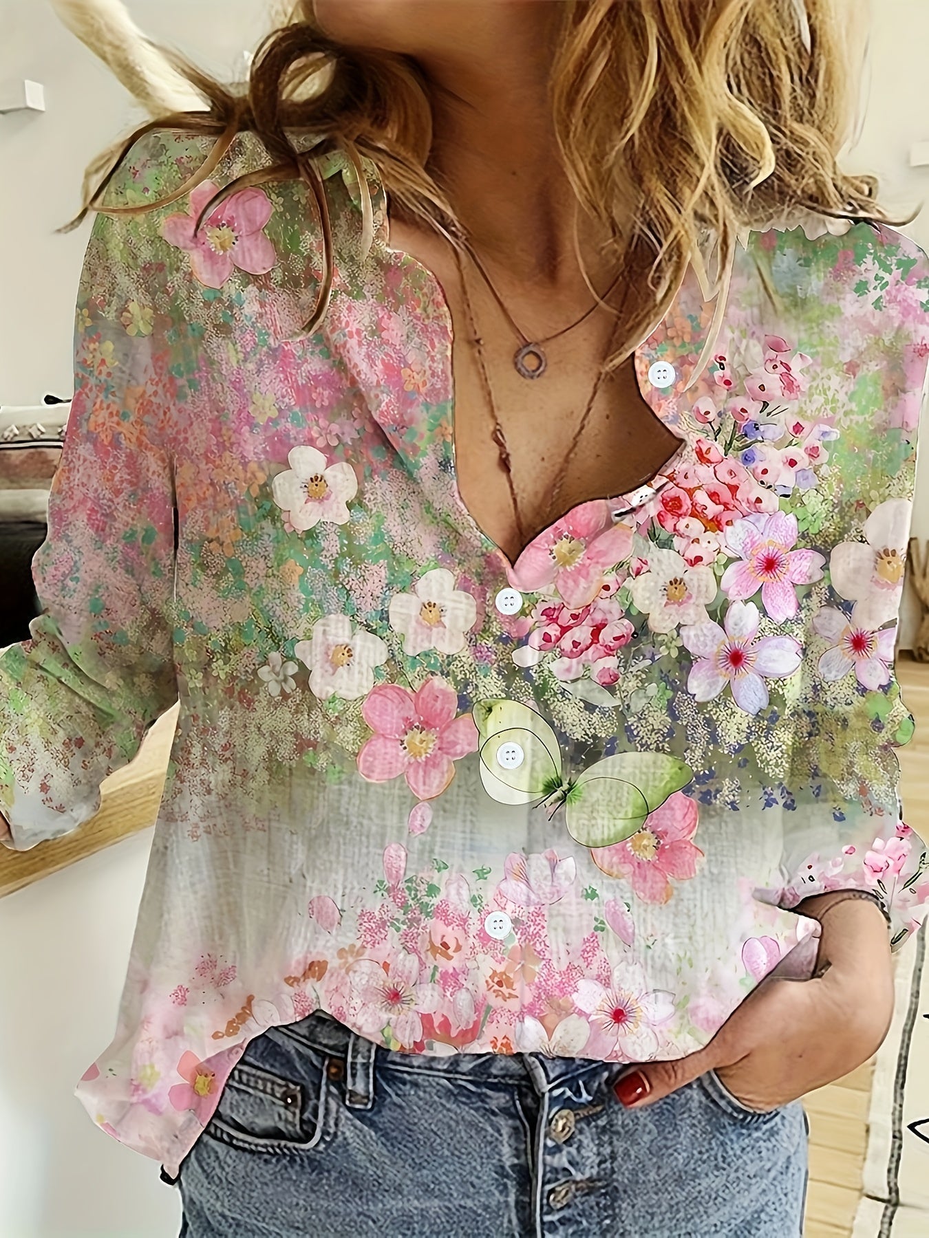 Bohemian Floral Leura Blouse