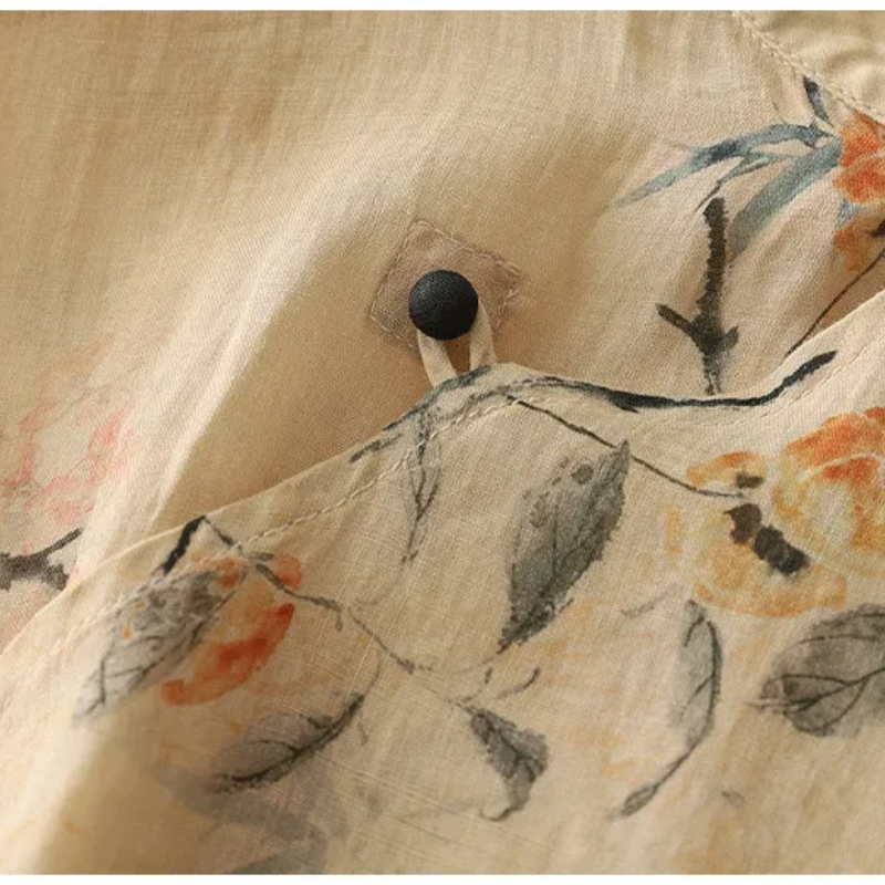 AMANDA COTTON LINEN BLOUSE