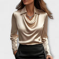 Lira Shimmering Ruffled Collar Blouse