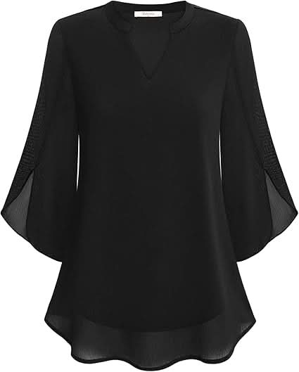 Celest Double-Layer Chiffon Top