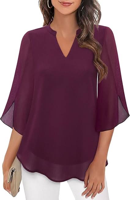 Celest Double-Layer Chiffon Top
