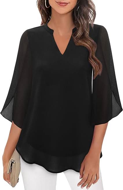 Celest Double-Layer Chiffon Top