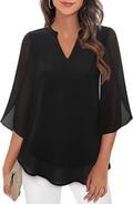 Celest Double-Layer Chiffon Top