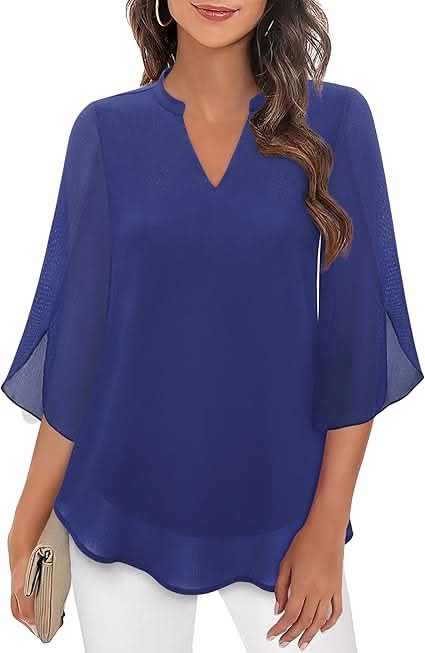 Celest Double-Layer Chiffon Top