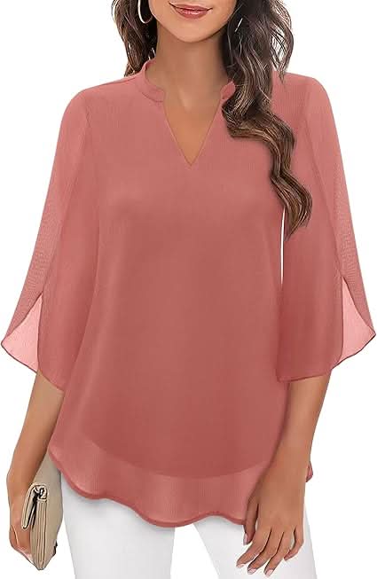 Celest Double-Layer Chiffon Top