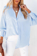 Mid-Length Button-Up Top