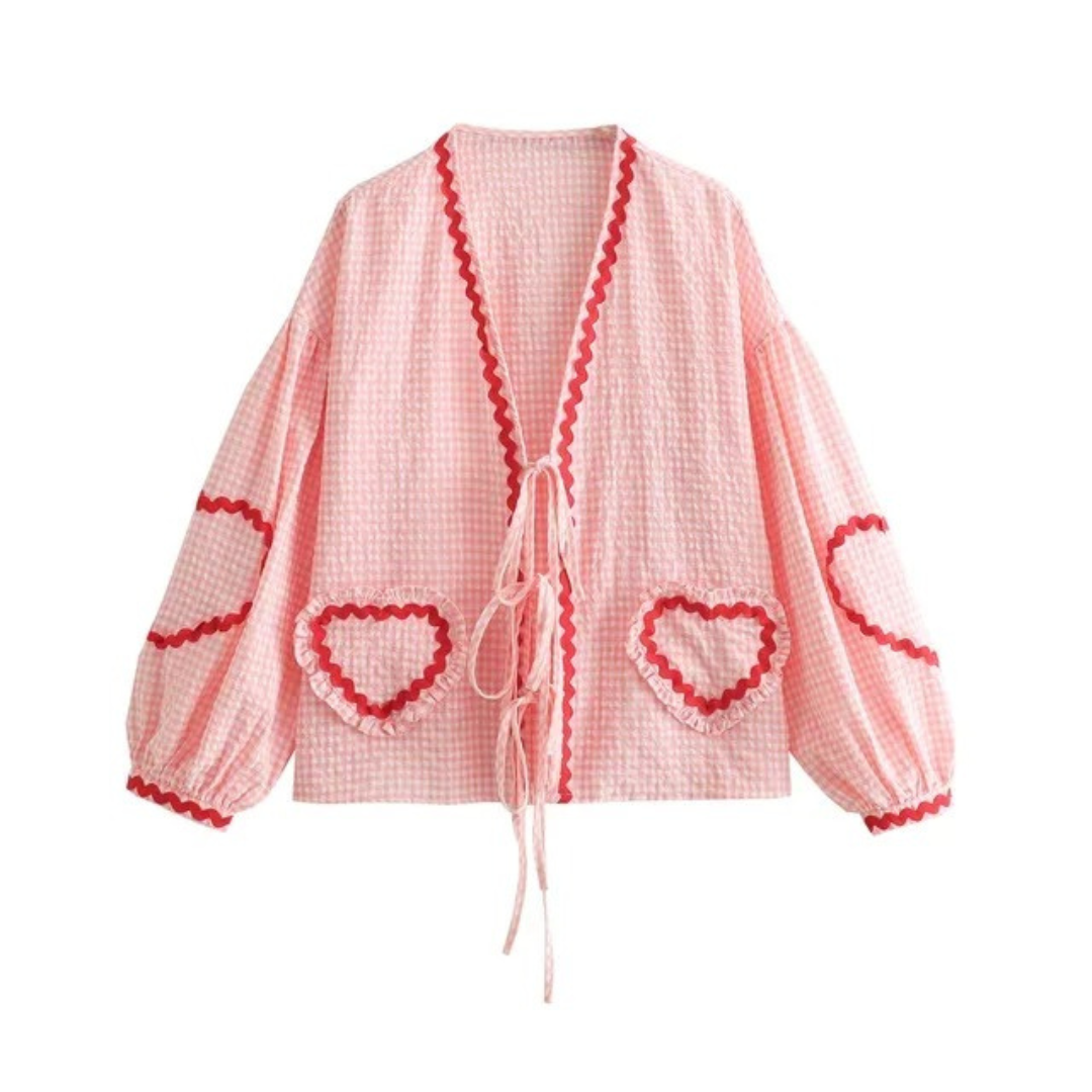 GRACIE Heart Print Blouse
