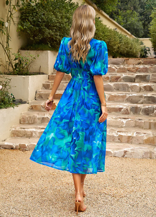 Estella | Elegant Floral Midi Dress