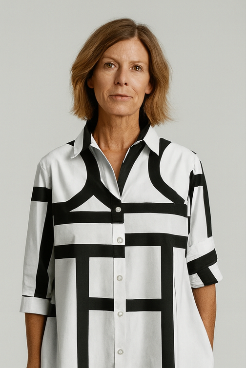 Genevieve | Geometric Pattern Dress
