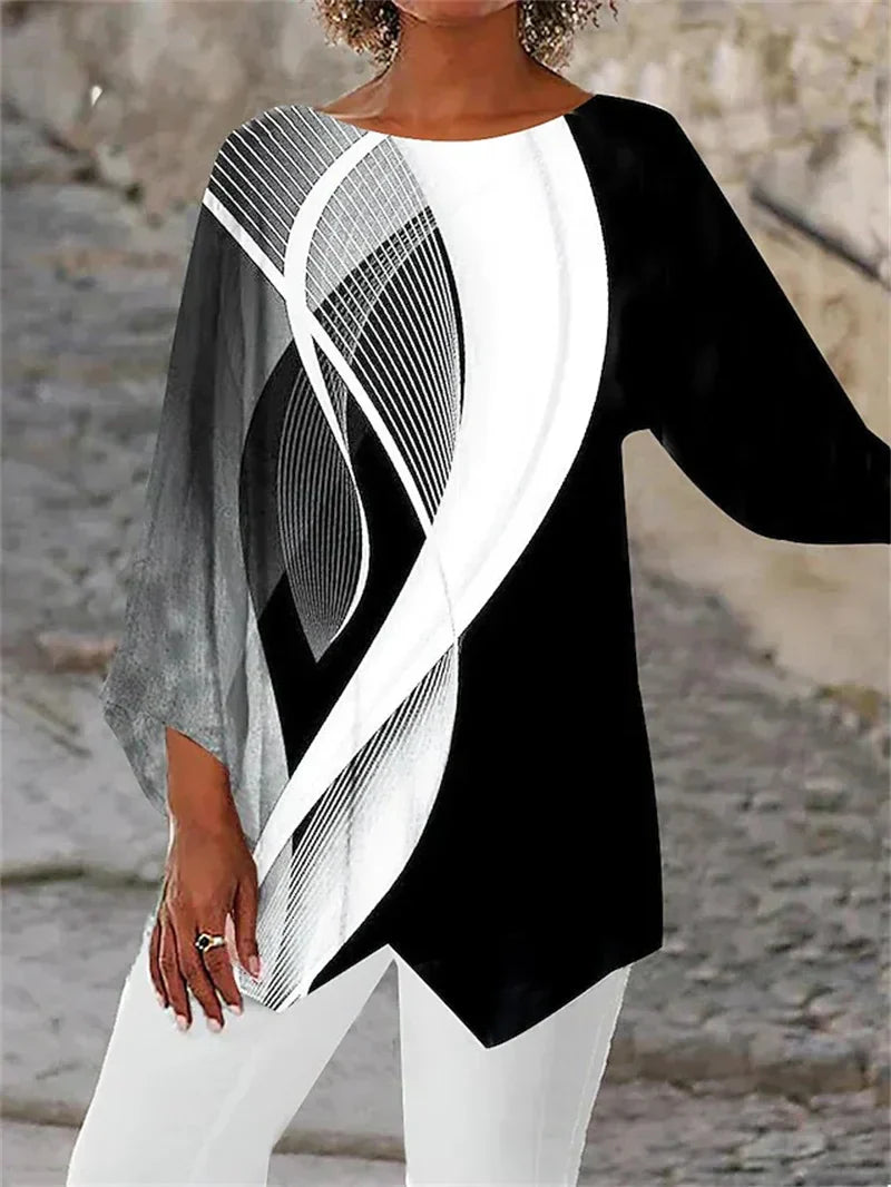 Soraya Long Sleeve Graphic Top