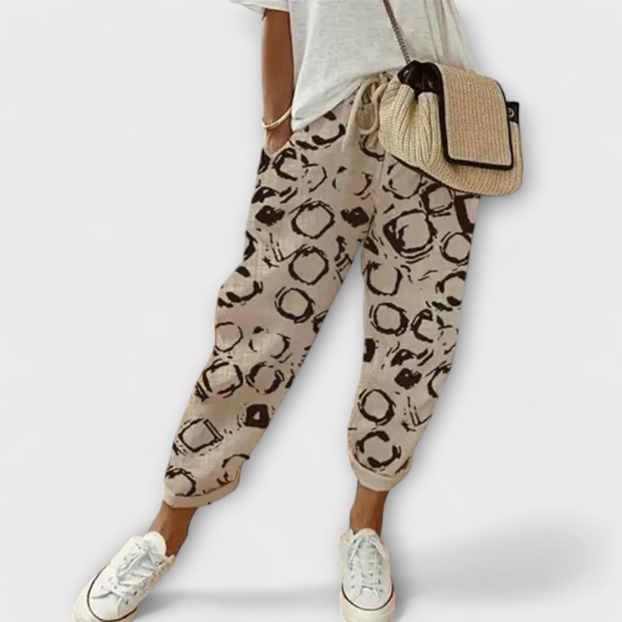 Barbara - Soft Cotton-Linen Blend Trousers