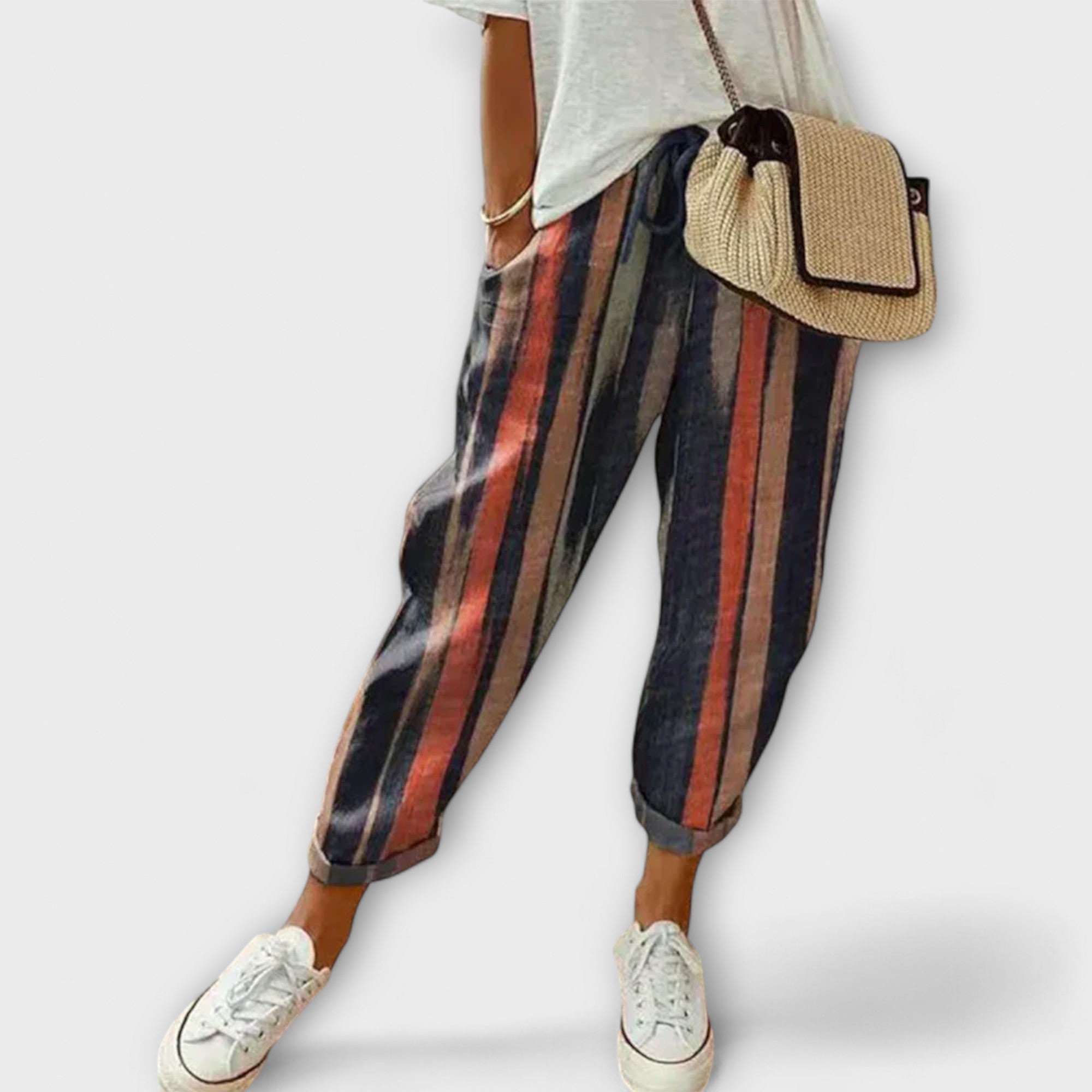 Barbara - Soft Cotton-Linen Blend Trousers