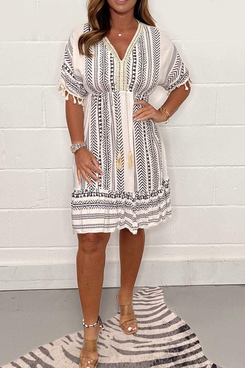 Analy | Bohemian V-Neck Dress