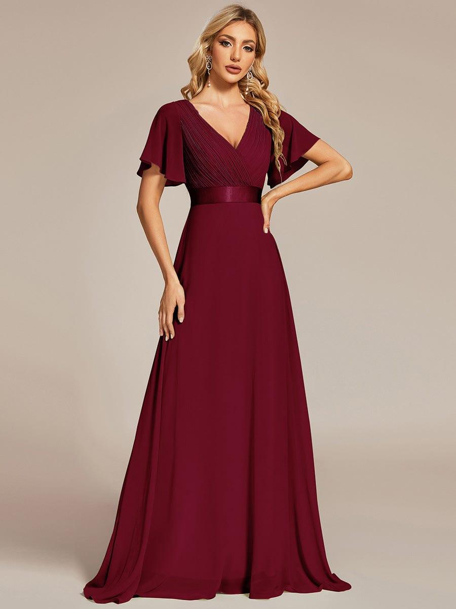 Monique | Elegant Long Bridesmaid Dress with Empire Waist