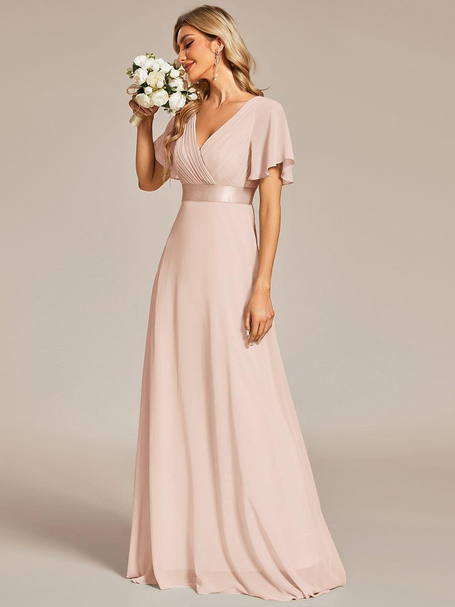 Monique | Elegant Long Bridesmaid Dress with Empire Waist