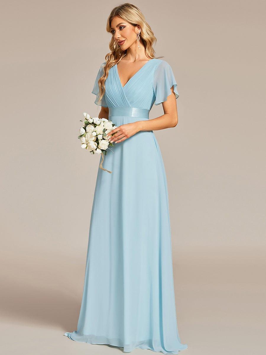 Monique | Elegant Long Bridesmaid Dress with Empire Waist