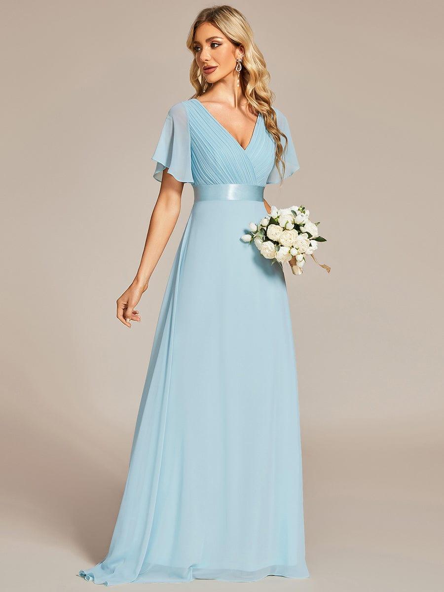 Monique | Elegant Long Bridesmaid Dress with Empire Waist