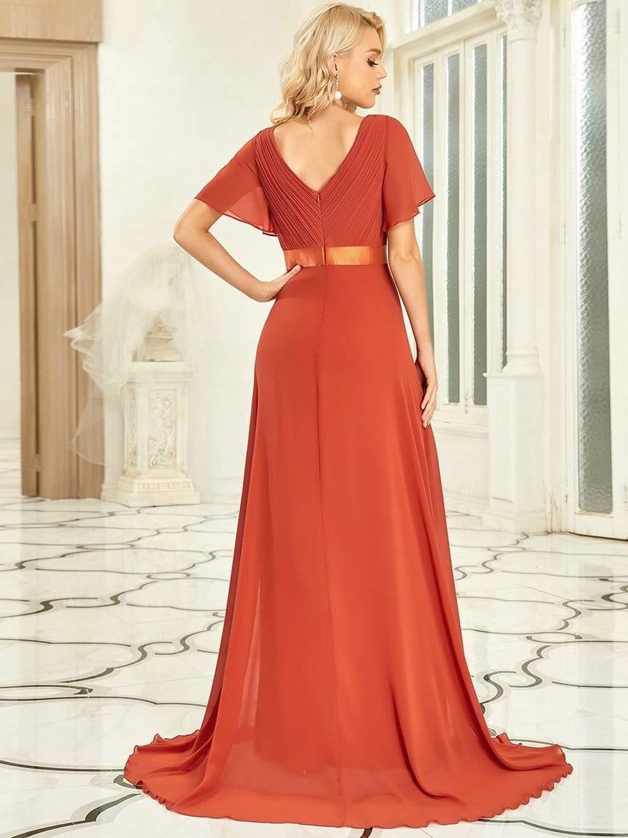 Monique | Elegant Long Bridesmaid Dress with Empire Waist