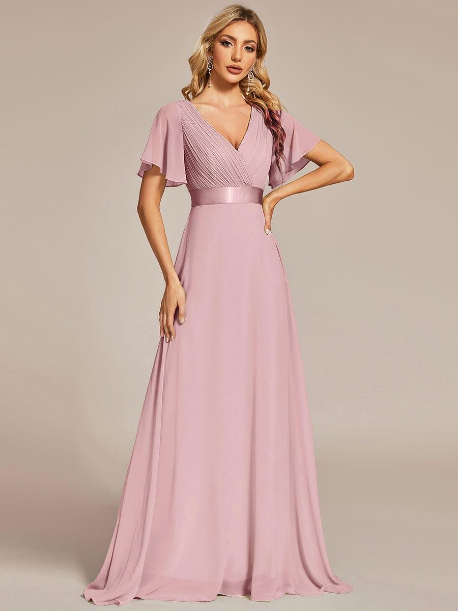 Monique | Elegant Long Bridesmaid Dress with Empire Waist