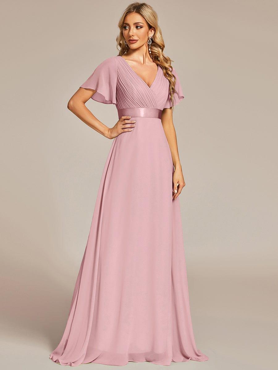 Monique | Elegant Long Bridesmaid Dress with Empire Waist
