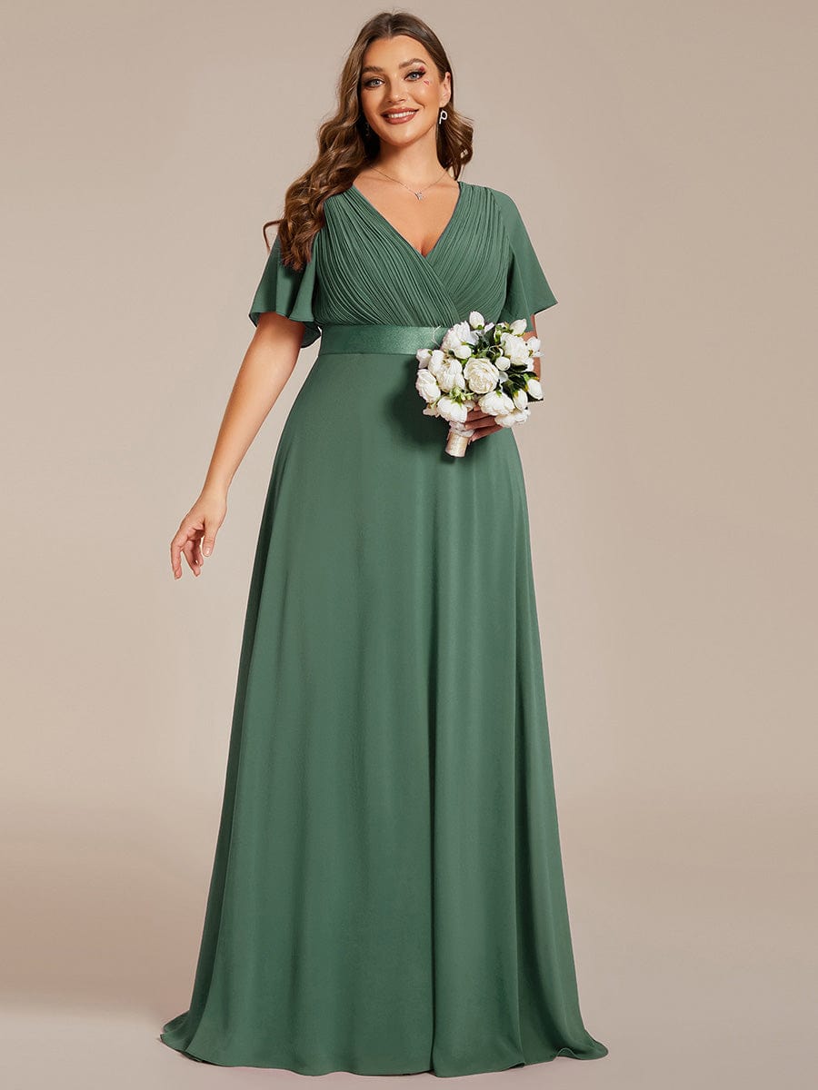 Monique | Elegant Long Bridesmaid Dress with Empire Waist