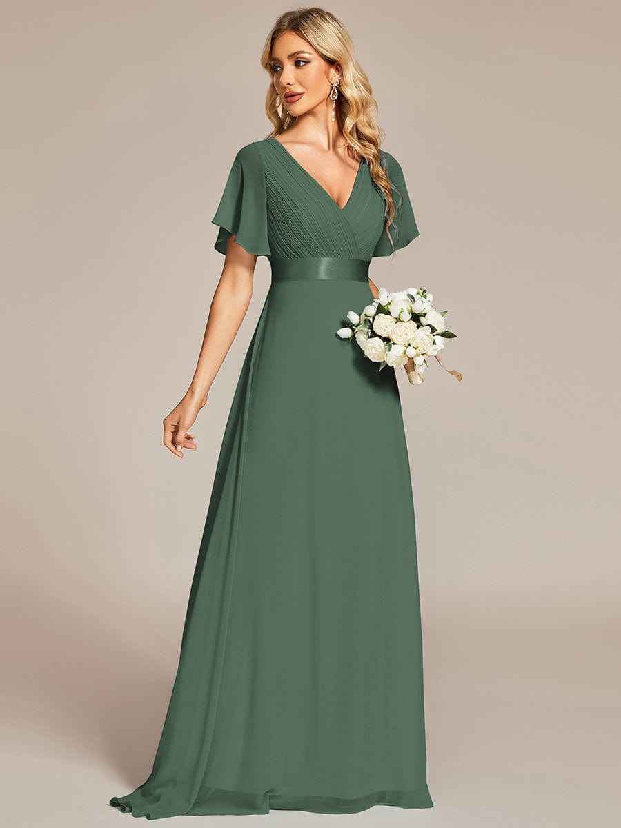 Monique | Elegant Long Bridesmaid Dress with Empire Waist