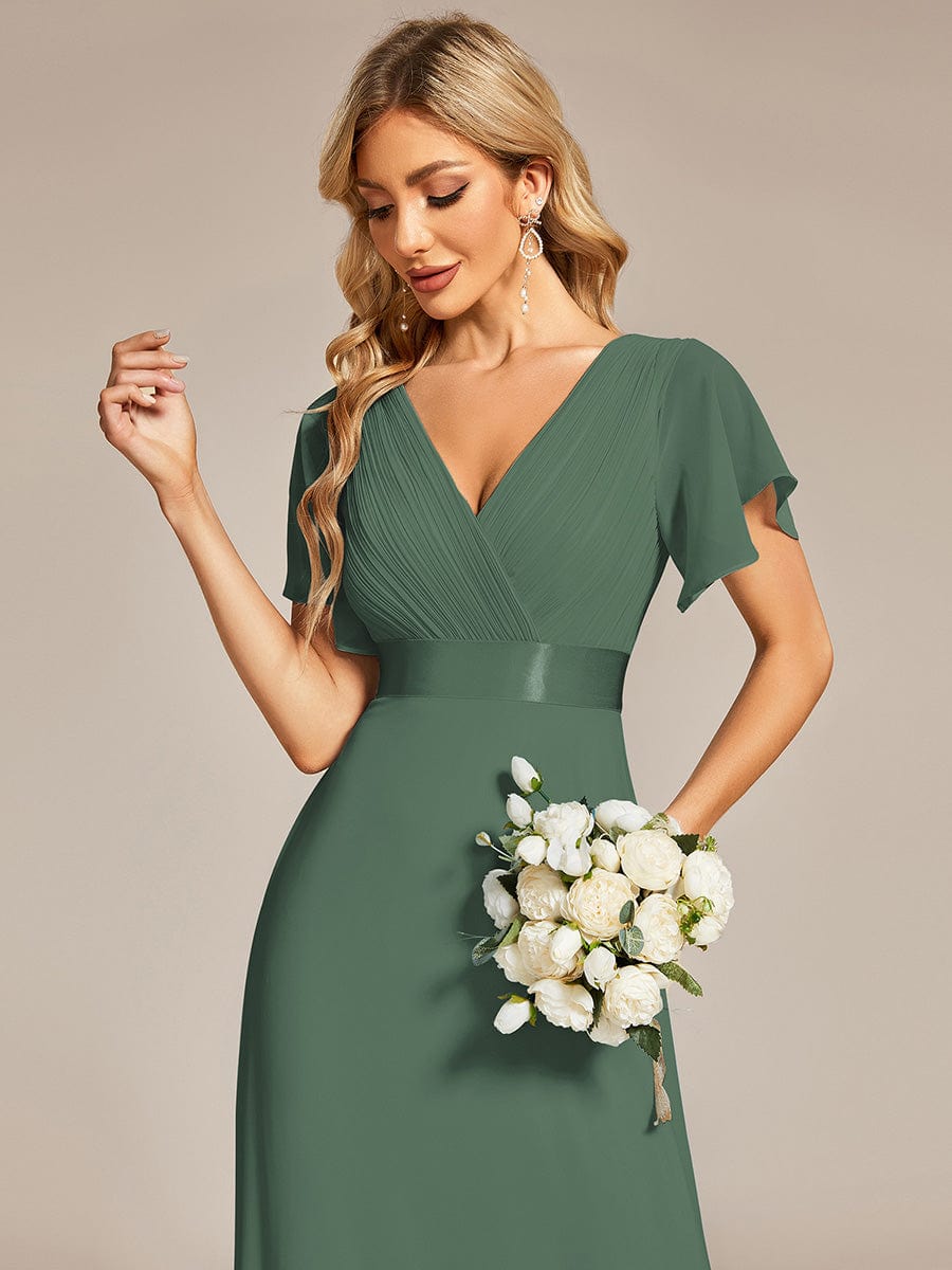 Monique | Elegant Long Bridesmaid Dress with Empire Waist