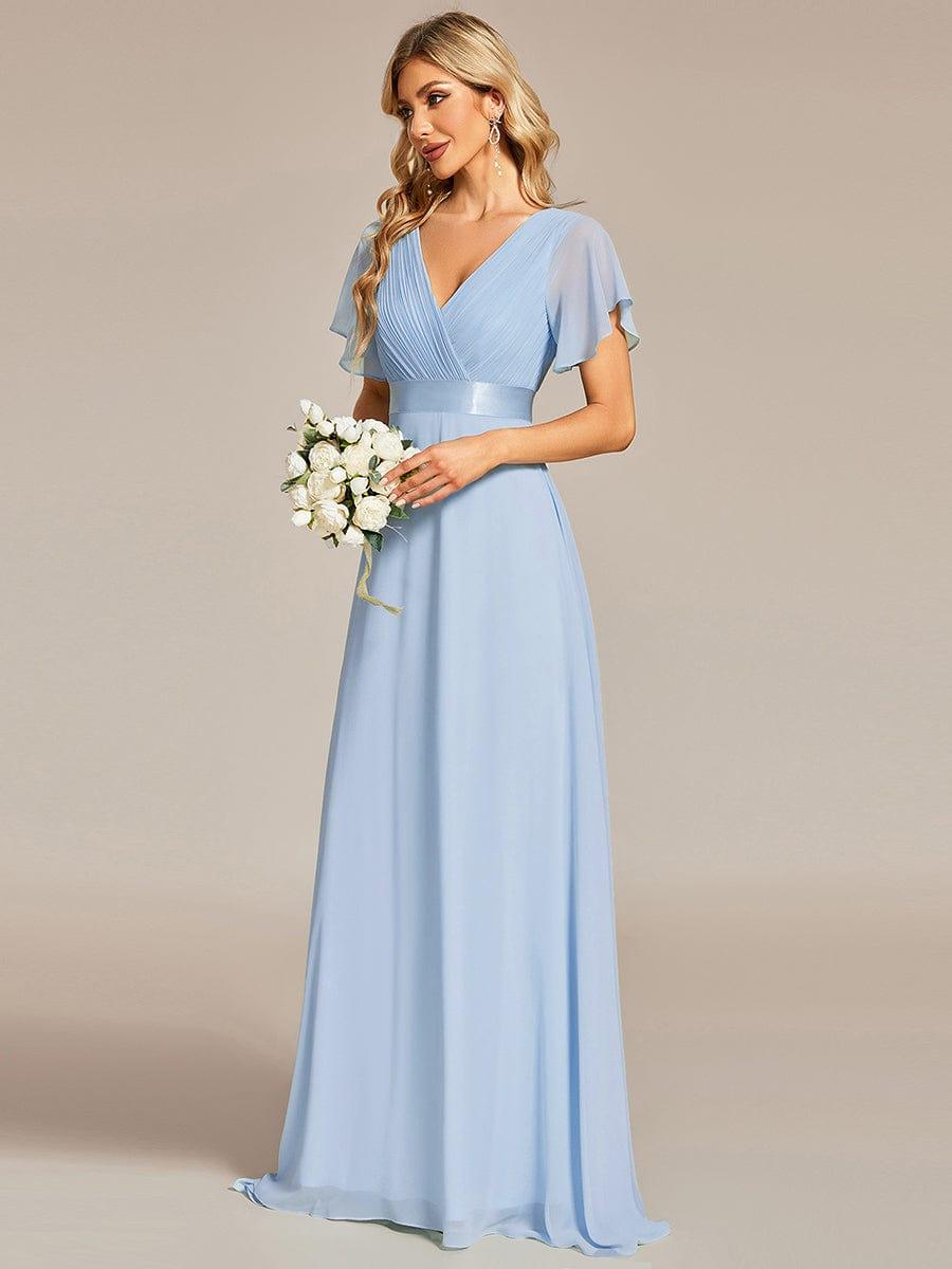 Monique | Elegant Long Bridesmaid Dress with Empire Waist