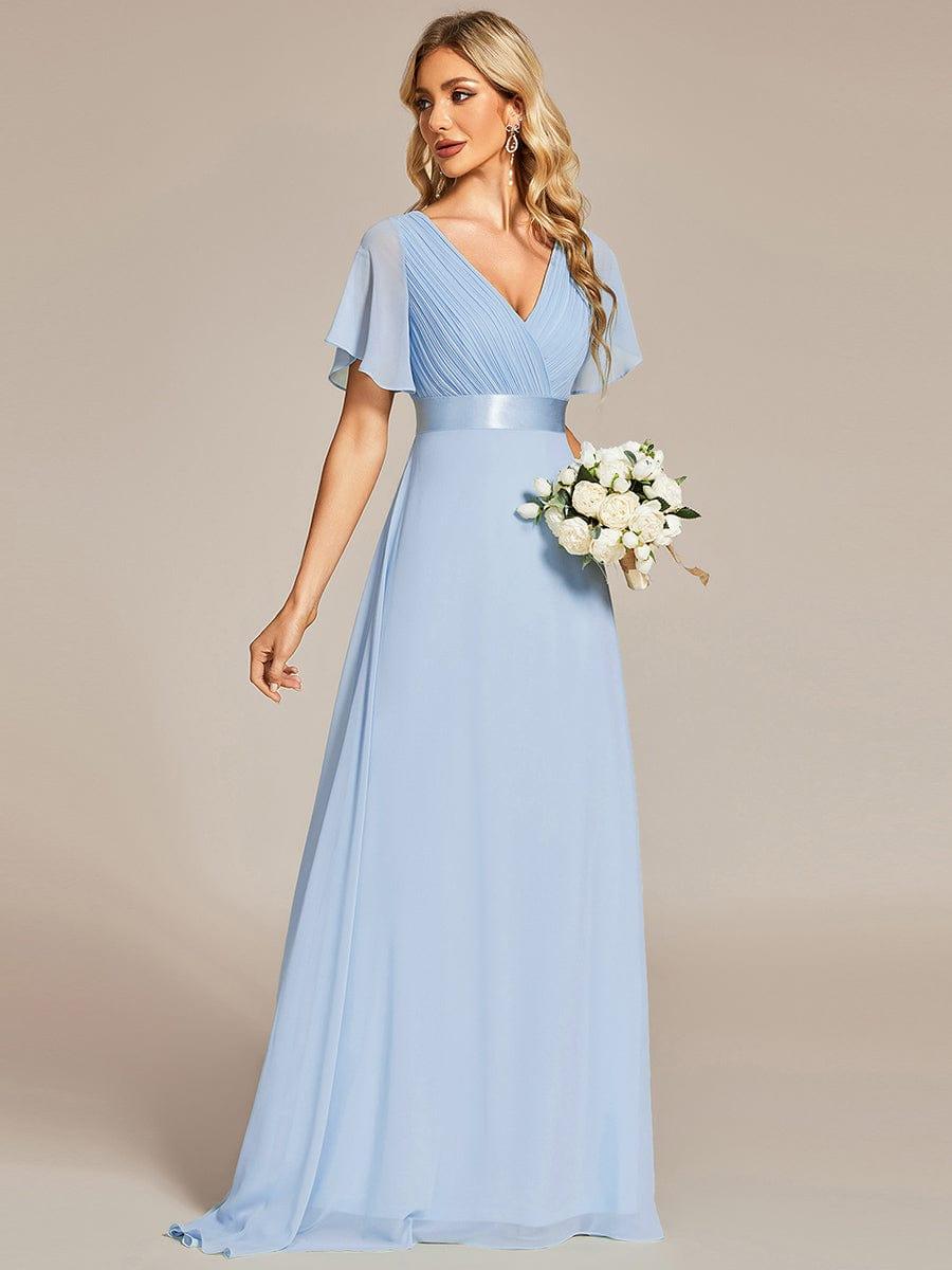 Monique | Elegant Long Bridesmaid Dress with Empire Waist