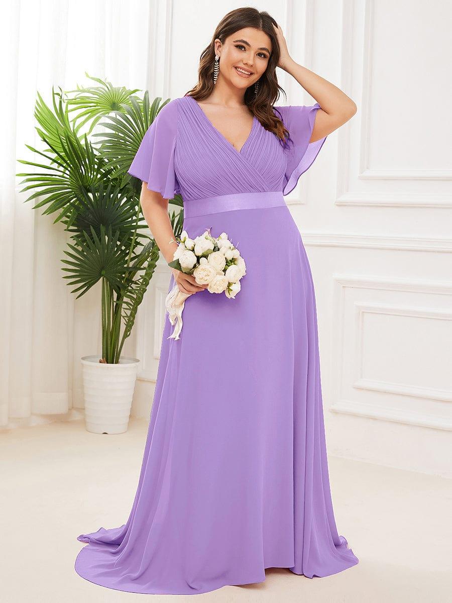 Monique | Elegant Long Bridesmaid Dress with Empire Waist