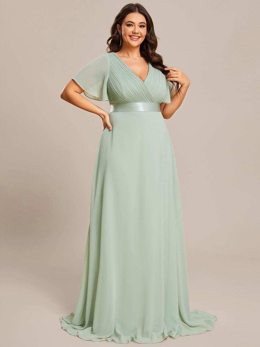 Monique | Elegant Long Bridesmaid Dress with Empire Waist