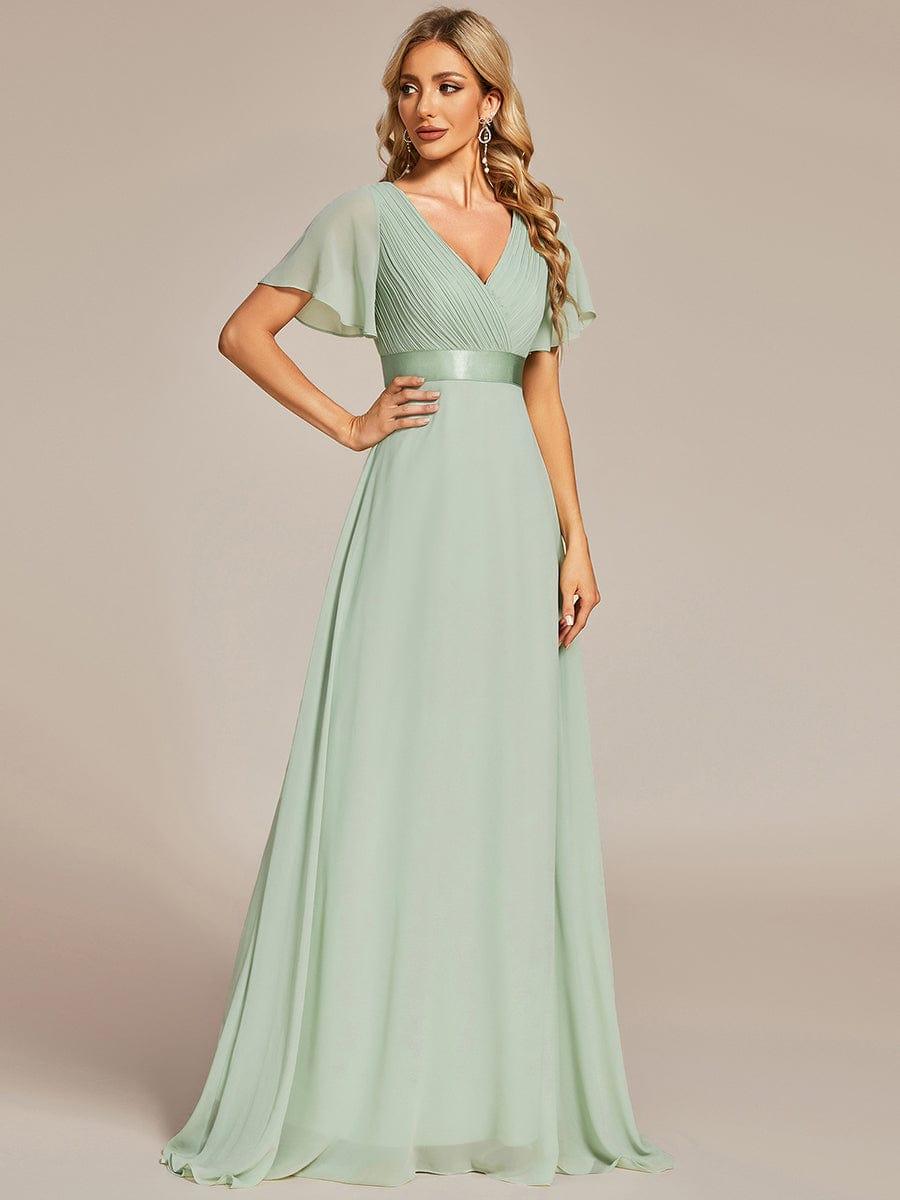 Monique | Elegant Long Bridesmaid Dress with Empire Waist