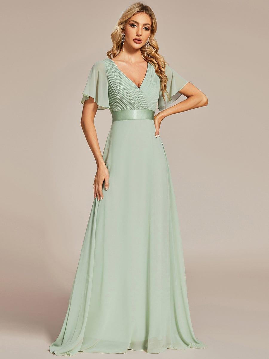 Monique | Elegant Long Bridesmaid Dress with Empire Waist