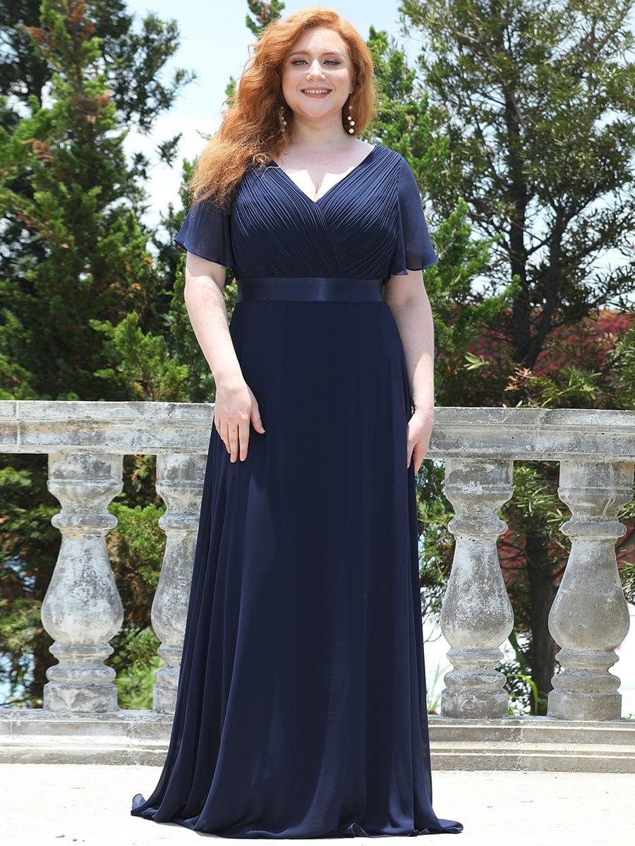 Monique | Elegant Long Bridesmaid Dress with Empire Waist