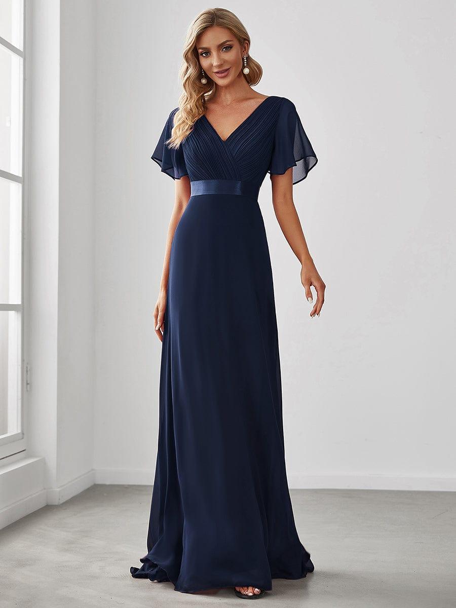 Monique | Elegant Long Bridesmaid Dress with Empire Waist