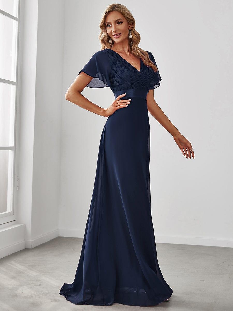 Monique | Elegant Long Bridesmaid Dress with Empire Waist