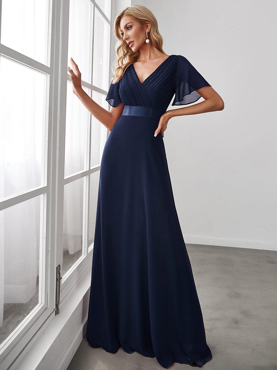 Monique | Elegant Long Bridesmaid Dress with Empire Waist