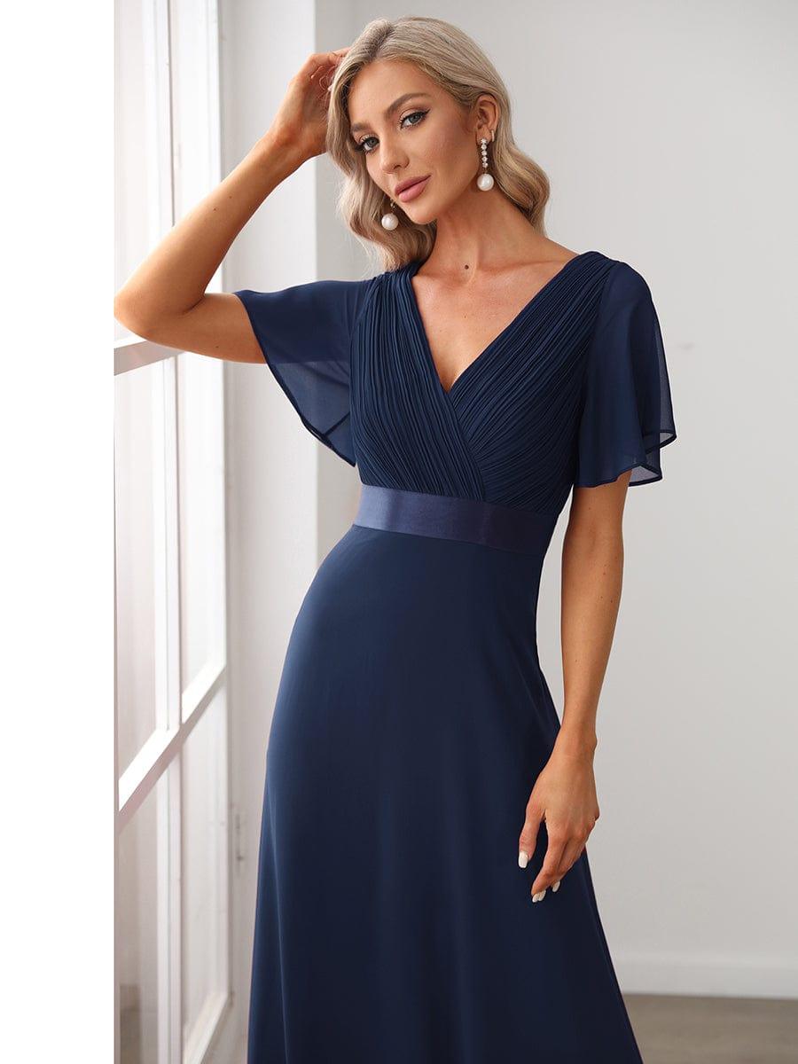 Monique | Elegant Long Bridesmaid Dress with Empire Waist