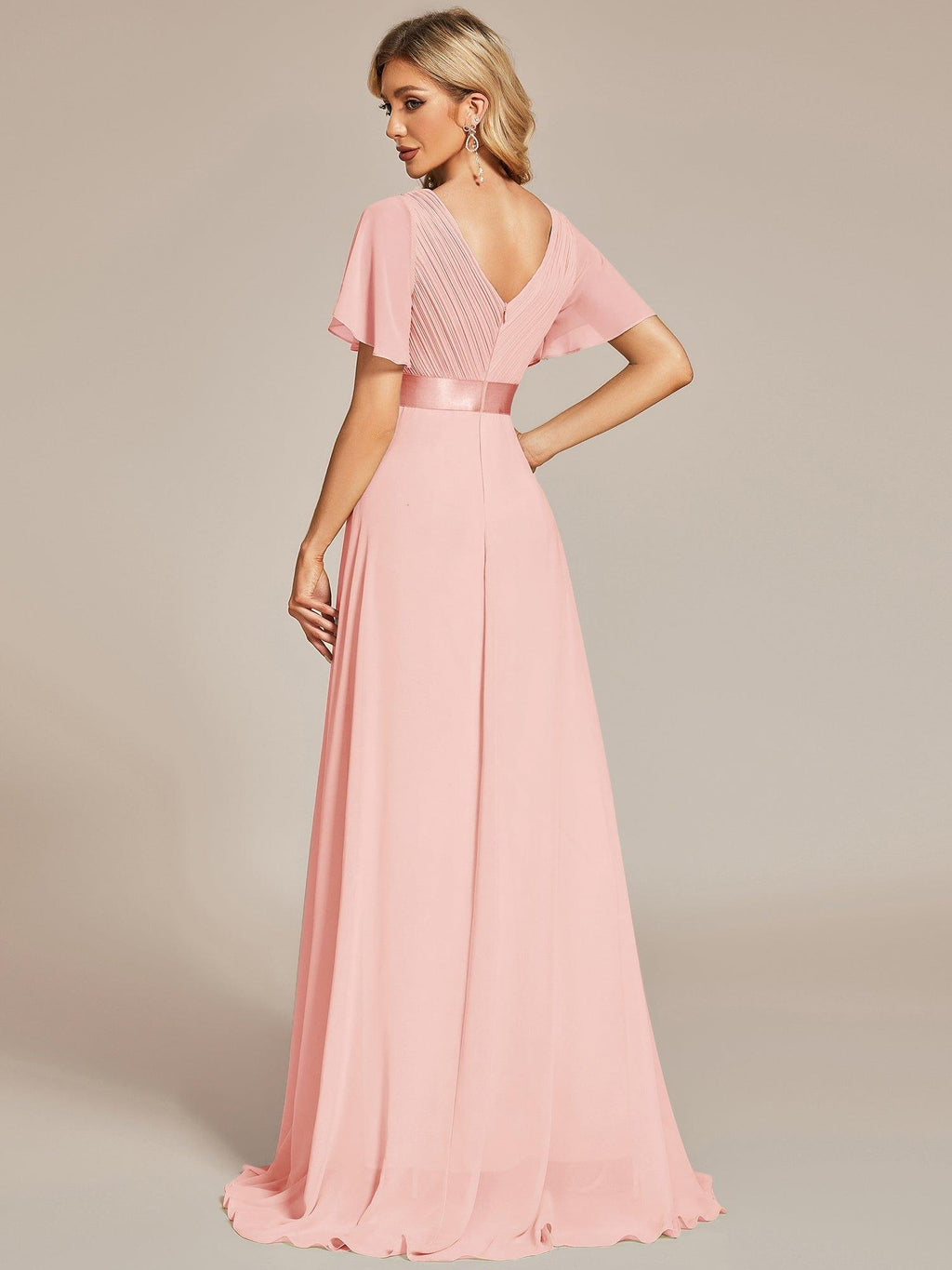 Monique | Elegant Long Bridesmaid Dress with Empire Waist