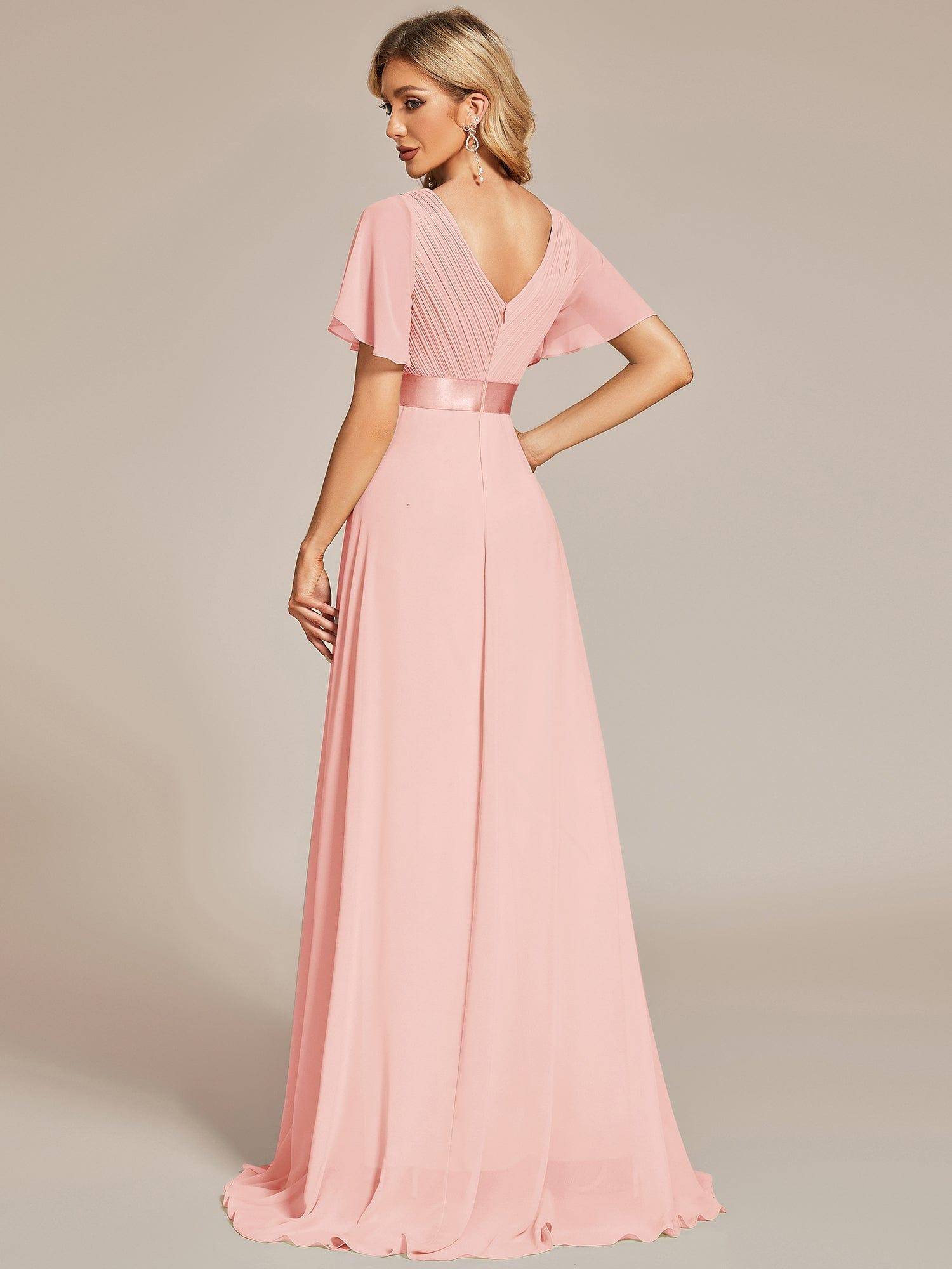 Monique | Elegant Long Bridesmaid Dress with Empire Waist
