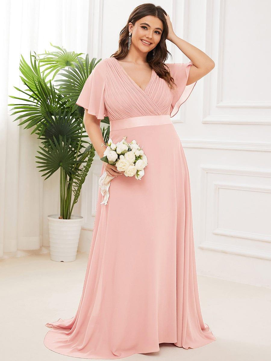 Monique | Elegant Long Bridesmaid Dress with Empire Waist