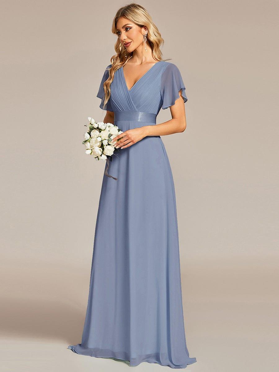 Monique | Elegant Long Bridesmaid Dress with Empire Waist