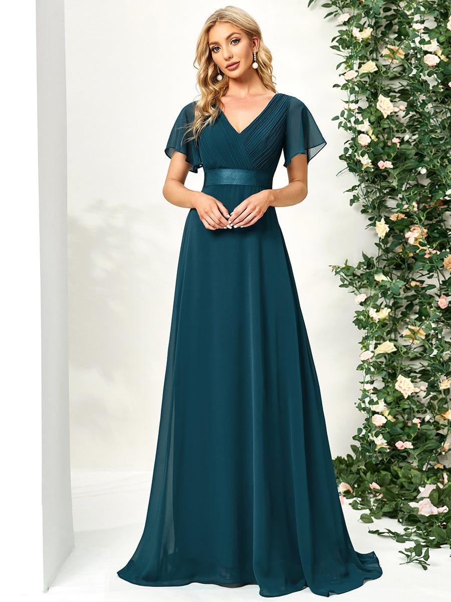 Monique | Elegant Long Bridesmaid Dress with Empire Waist