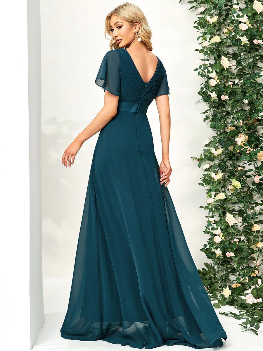 Monique | Elegant Long Bridesmaid Dress with Empire Waist